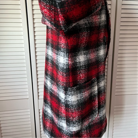 NEW Tribal plaid double breasted Shacket L - Picture 7 of 14